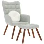 Sillón de relax con reposapiés terciopelo gris claro de , Sillones - Ref: Foro24-4016821, Precio: 128,60 €, Descuento: %