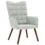 Sillón de relax con reposapiés terciopelo gris claro de , Sillones - Ref: Foro24-4016821, Precio: 128,60 €, Descuento: %