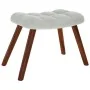 Sillón de relax con reposapiés terciopelo gris claro de , Sillones - Ref: Foro24-4016821, Precio: 128,60 €, Descuento: %
