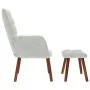Sillón de relax con reposapiés terciopelo gris claro de , Sillones - Ref: Foro24-4016821, Precio: 128,60 €, Descuento: %