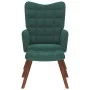 Sillón de relax con reposapiés terciopelo verde oscuro de , Sillones - Ref: Foro24-4016823, Precio: 121,44 €, Descuento: %