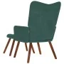 Sillón de relax con reposapiés terciopelo verde oscuro de , Sillones - Ref: Foro24-4016823, Precio: 121,44 €, Descuento: %
