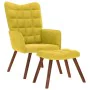 Sillón de relax con taburete terciopelo amarillo de , Sillones - Ref: Foro24-4016828, Precio: 98,26 €, Descuento: %