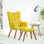 Sillón de relax con taburete terciopelo amarillo de , Sillones - Ref: Foro24-4016828, Precio: 98,26 €, Descuento: %