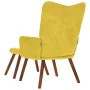Sillón de relax con taburete terciopelo amarillo de , Sillones - Ref: Foro24-4016828, Precio: 98,26 €, Descuento: %