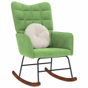 Silla mecedora de terciopelo verde claro de , Mecedoras - Ref: Foro24-4016835, Precio: 104,60 €, Descuento: %