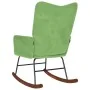 Silla mecedora de terciopelo verde claro de , Mecedoras - Ref: Foro24-4016835, Precio: 104,60 €, Descuento: %