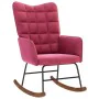 Silla mecedora de terciopelo rojo vino tinto de , Mecedoras - Ref: Foro24-4016837, Precio: 114,60 €, Descuento: %