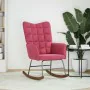 Silla mecedora de terciopelo rojo vino tinto de , Mecedoras - Ref: Foro24-4016837, Precio: 114,60 €, Descuento: %