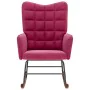 Silla mecedora de terciopelo rojo vino tinto de , Mecedoras - Ref: Foro24-4016837, Precio: 114,60 €, Descuento: %