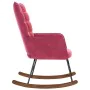 Silla mecedora de terciopelo rojo vino tinto de , Mecedoras - Ref: Foro24-4016837, Precio: 114,60 €, Descuento: %