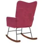 Silla mecedora de terciopelo rojo vino tinto de , Mecedoras - Ref: Foro24-4016837, Precio: 114,60 €, Descuento: %