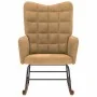 Silla mecedora de terciopelo marrón de , Mecedoras - Ref: Foro24-4016840, Precio: 114,60 €, Descuento: %