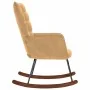 Silla mecedora de terciopelo marrón de , Mecedoras - Ref: Foro24-4016840, Precio: 114,60 €, Descuento: %