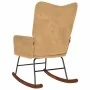 Silla mecedora de terciopelo marrón de , Mecedoras - Ref: Foro24-4016840, Precio: 114,60 €, Descuento: %