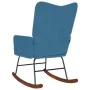 Silla mecedora de terciopelo azul de , Mecedoras - Ref: Foro24-4016842, Precio: 105,78 €, Descuento: %