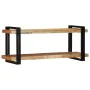 Estante de pared madera maciza de acacia 110x33x45 cm de , Almacenamiento para CD y DVD - Ref: Foro24-4017490, Precio: 102,87...