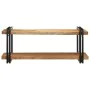 Estante de pared madera maciza de acacia 110x33x45 cm de , Almacenamiento para CD y DVD - Ref: Foro24-4017490, Precio: 102,87...
