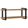 Estante de pared madera maciza de acacia 110x33x45 cm de , Almacenamiento para CD y DVD - Ref: Foro24-4017490, Precio: 102,87...