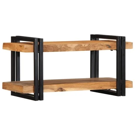 Estante de pared madera maciza de acacia 70x33x35 cm de , Almacenamiento para CD y DVD - Ref: Foro24-4017484, Precio: 84,34 €...