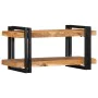 Estante de pared madera maciza de acacia 70x33x35 cm de , Almacenamiento para CD y DVD - Ref: Foro24-4017484, Precio: 84,34 €...