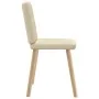 Sillas de comedor 2 unidades tela color crema de , Sillas de comedor - Ref: Foro24-4101075, Precio: 100,58 €, Descuento: %