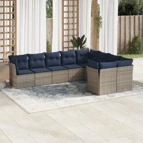 Set de sofás de jardín 9 pzas con cojines ratán sintético gris by , Garden sets - Ref: Foro24-3250010, Price: 678,68 €, Disco...