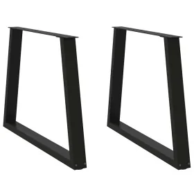 Patas mesa comedor forma V 2uds acero negro 100x(72-73,3) cm by , Table legs - Ref: Foro24-4012580, Price: 109,94 €, Discount: %