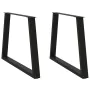 Patas mesa comedor forma V 2uds acero negro 100x(72-73,3) cm de , Patas para mesas - Ref: Foro24-4012580, Precio: 109,94 €, D...