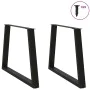 Patas mesa comedor forma V 2uds acero negro 100x(72-73,3) cm de , Patas para mesas - Ref: Foro24-4012580, Precio: 109,94 €, D...