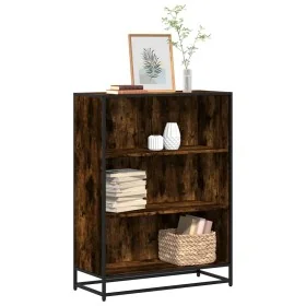 Estantería madera ingeniería roble ahumado 80,5x35x107,5 cm de , Librerías y estanterías - Ref: Foro24-849121, Precio: 110,35...