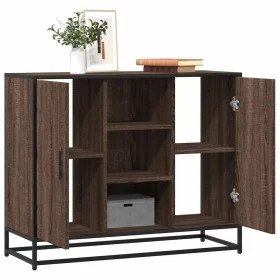 Aparador de madera de ingeniería marrón roble 92x35x76 cm de , Aparadores - Ref: Foro24-849018, Precio: 82,17 €, Descuento: %