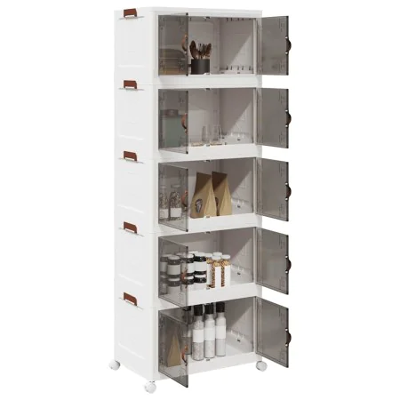 Caja de almacenaje apilable con ruedas 5niveles 75L 64x40x179cm von , Lastenstapler - Ref: Foro24-4012374, Preis: 154,50 €, R...