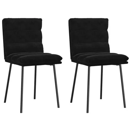 Sillas de comedor 2 unidades terciopelo negro de , Sillas de comedor - Ref: Foro24-4101288, Precio: 94,10 €, Descuento: %