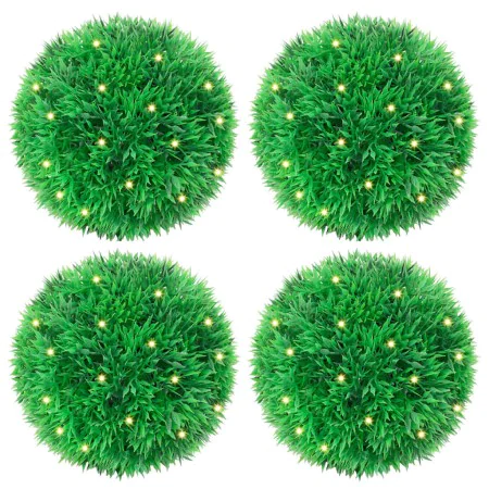 Bolas de boj artificial con luces LED 4 unidades 12 cm by , artificial flora - Ref: Foro24-3335904, Price: 44,18 €, Discount: %