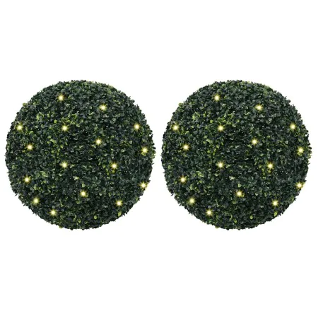 Bolas de boj artificial con luces LED 2 unidades 52 cm by , artificial flora - Ref: Foro24-3335897, Price: 133,04 €, Discount: %