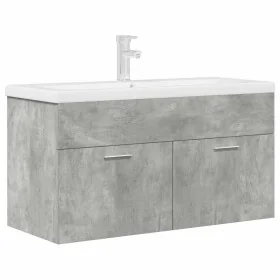 Mueble de baño con lavabo incorporado y grifo gris hormigón de , Muebles de baño - Ref: Foro24-3324891, Precio: 287,35 €, Des...