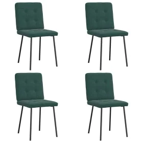 Sillas de comedor 4 unidades terciopelo verde oscuro de , Sillas de comedor - Ref: Foro24-3315159, Precio: 158,38 €, Descuent...