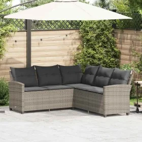 Sofá en forma de L con cojines ratán sintético gris de , Conjuntos de jardín - Ref: Foro24-365416, Precio: 323,95 €, Descuent...