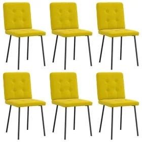 Sillas de comedor 6 unidades terciopelo amarillo de , Sillas de comedor - Ref: Foro24-3315434, Precio: 234,68 €, Descuento: %