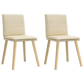 Sillas de comedor 2 unidades tela color crema von , Essstühle - Ref: Foro24-4101262, Preis: 109,08 €, Rabatt: %
