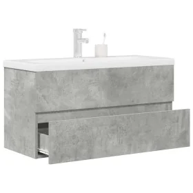 Set muebles de baño 2 piezas madera contrachapada gris hormigón de , Muebles de baño - Ref: Foro24-3324916, Precio: 291,14 €,...