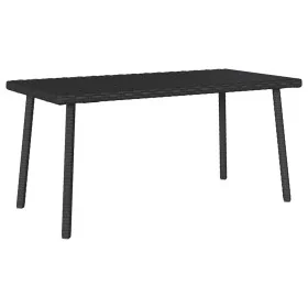 Mesa centro jardín rectangular negra 80x40x37cm ratán sintético von , Gartentische - Ref: Foro24-4104055, Preis: 37,57 €, Rab...