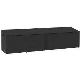 Caja de almacenaje de jardín ratán sintético negro 220x50x58 cm de , Cajas de almacenaje para exteriores - Ref: Foro24-410407...