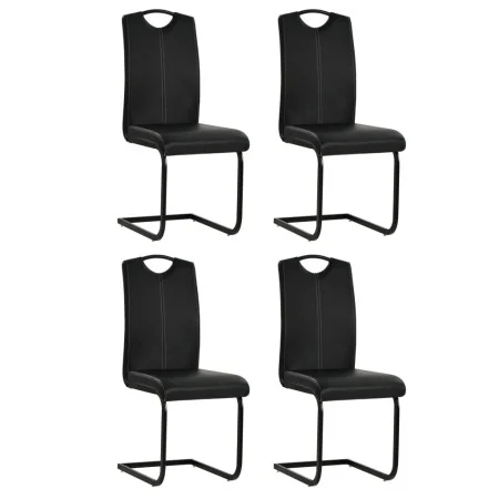 Sillas v oladizasde comedor 4 unidades cuero sintético negro de , Sillas de comedor - Ref: Foro24-246194, Precio: 292,75 €, D...