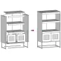 Aparador de acero rosa 68x39x123 cm de , Aparadores - Ref: Foro24-853369, Precio: 111,17 €, Descuento: %