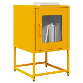 Mesita de noche acero laminado en frío amarillo 36x39x60,5 cm by , Nightstands - Ref: Foro24-853329, Price: 51,99 €, Discount: %