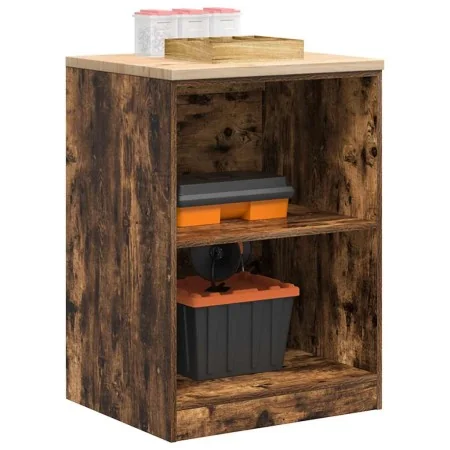 Armario de almacenamiento para garaje roble ahumado 60x51x85 cm de , Armarios industriales - Ref: Foro24-860548, Precio: 65,5...