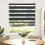 Estor cebra negro 105x100 cm tejido ancho 100,9 cm poliéster de , Persianas y estores - Ref: Foro24-4014210, Precio: 20,00 €,...