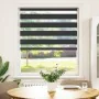 Estor cebra negro 115x150 cm tejido ancho 110,9 cm poliéster de , Persianas y estores - Ref: Foro24-4014238, Precio: 26,81 €,...